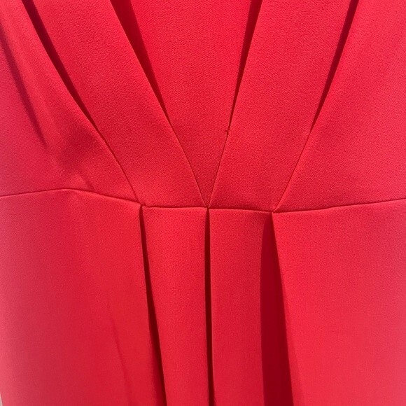 Sharagano orange red pleated dress size 4P NWT - Picture 3 of 8